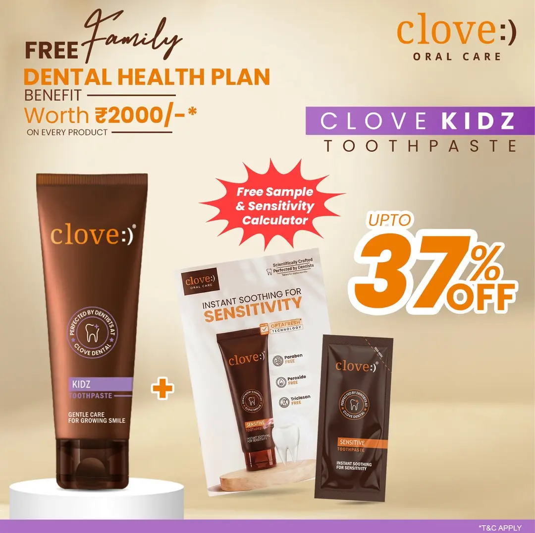 Buy Clove Kidz Toothpaste & Get Free Sensitive Sachet Sample