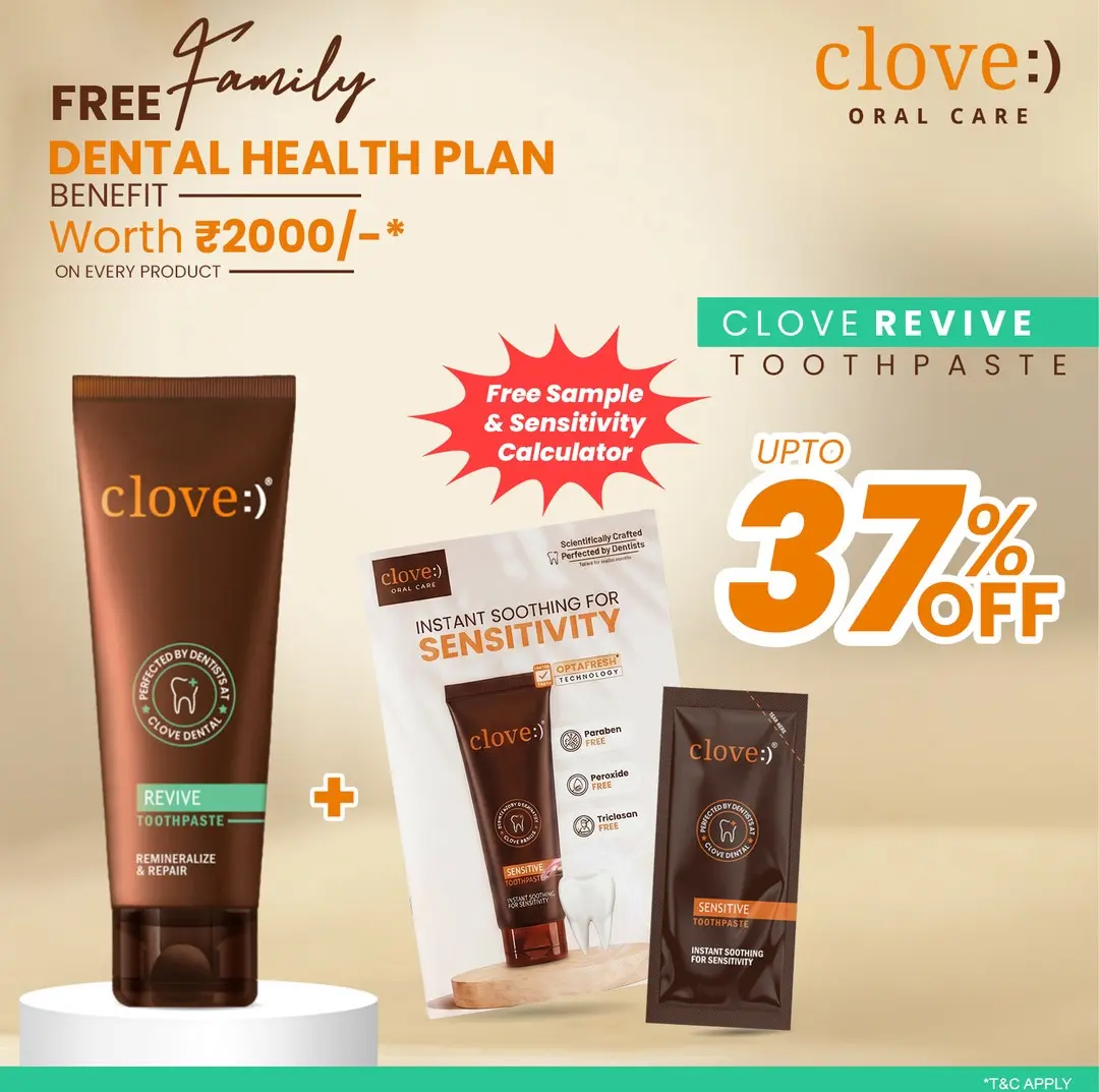 Buy Clove Revive Toothpaste & Get Free Sensitive Sachet Sample