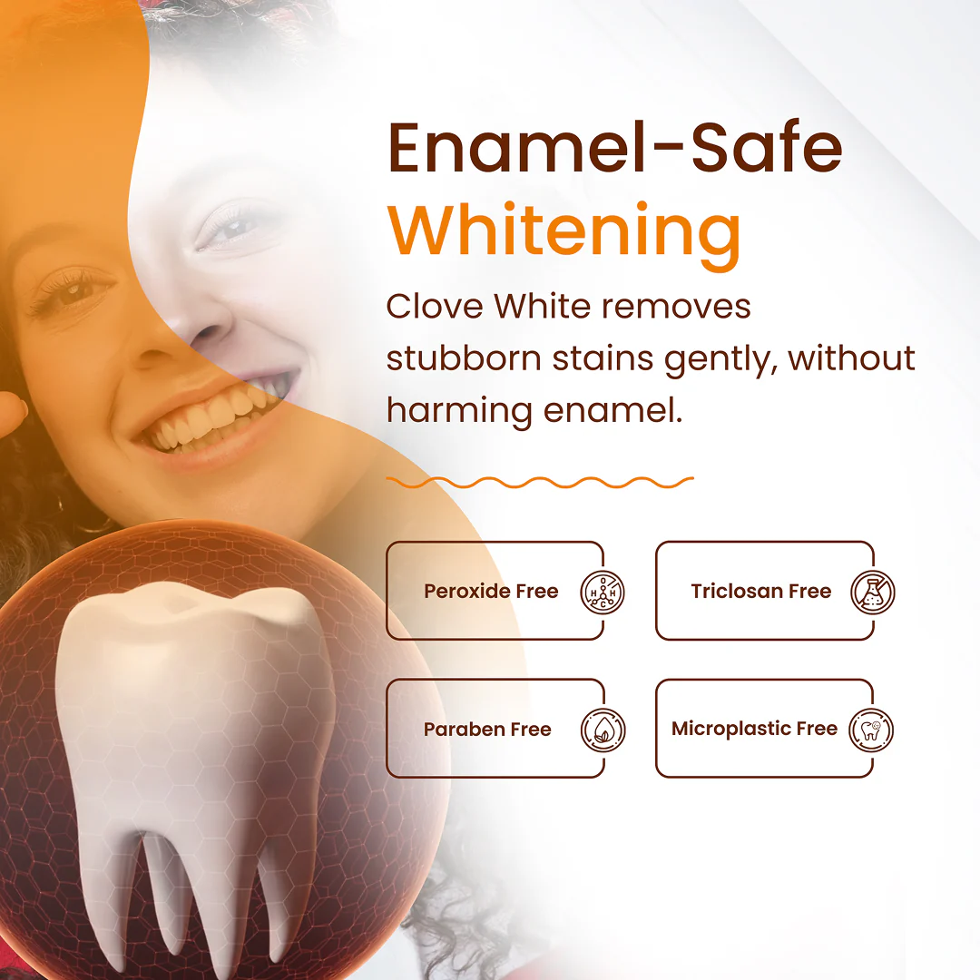 Clove White Toothpaste for Teeth Whitening & Stain Removal - Image 4