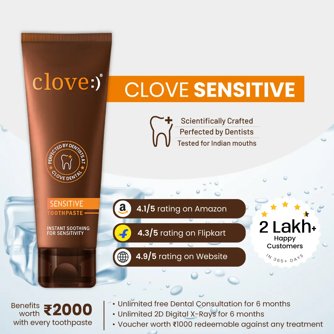 Clove Sensitive Toothpaste for Hot & Cold Tooth Sensitivity & Enamel Protection - Image 3