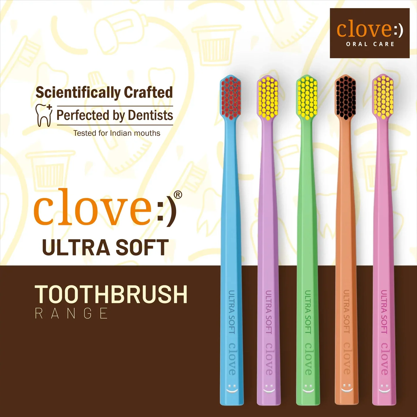 Clove Ultra Soft Toothbrush Pack of 5 - Image 9